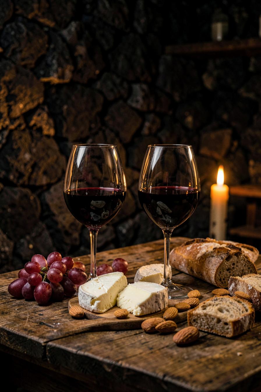 Cartel de Cata de vinos y quesos de Canarias